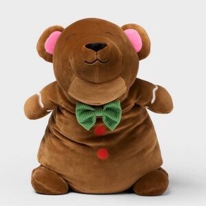 Pillowfort gingerbread Brown Bear Weighted Plush Throw Pillow sensory